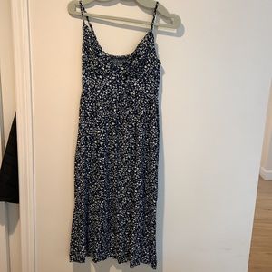 Old navy fit and flare floral smoked midi cami dress  size M